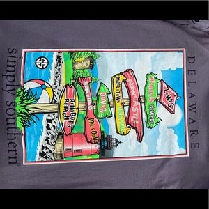 Simply Southern Long Sleeve Purple T Shirt DE